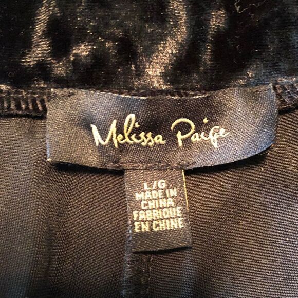 NWT! Melissa Paige black velour pants - Picture 4 of 10